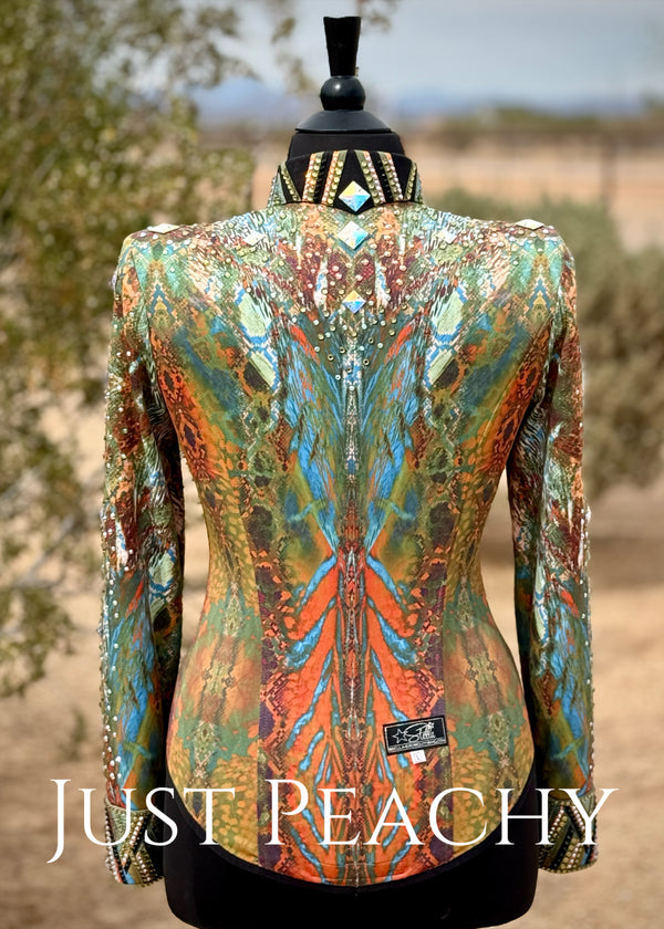 Colorful western horse show shirt by Stella Show Clothing