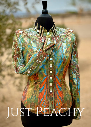 Colorful western horse show shirt by Stella Show Clothing