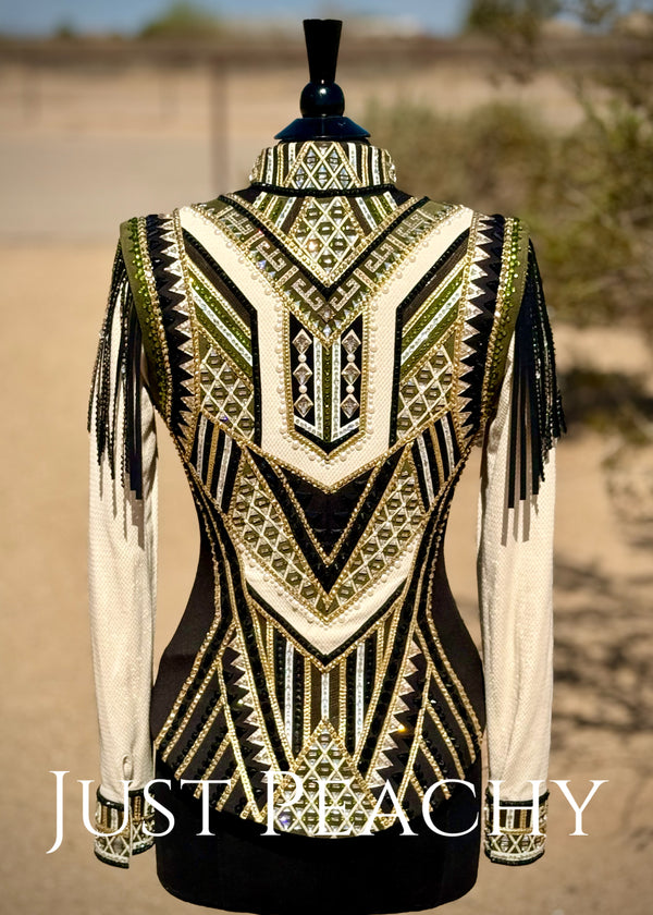Lindsey James Show Clothing western horse show vest and day shirt set