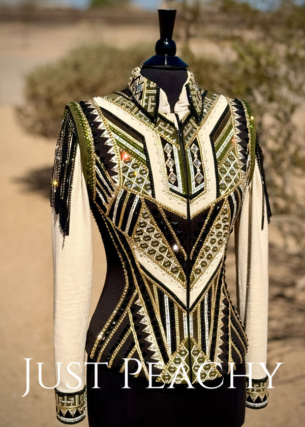 Lindsey James Show Clothing western horse show vest and day shirt set