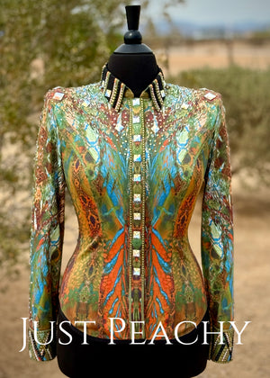 Colorful western horse show shirt by Stella Show Clothing