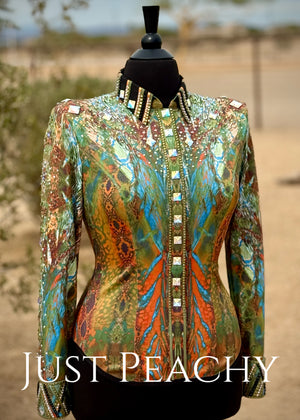 Colorful western horse show shirt by Stella Show Clothing
