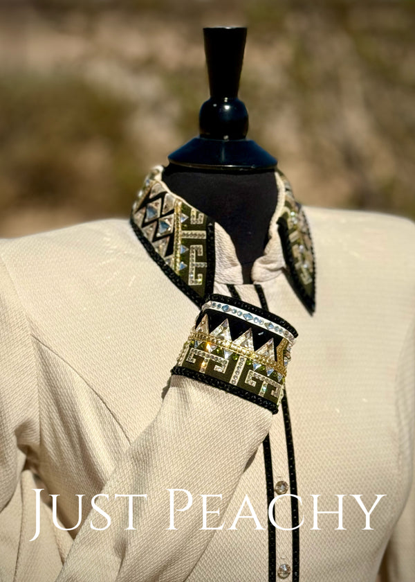 Lindsey James Show Clothing western horse show vest and day shirt set