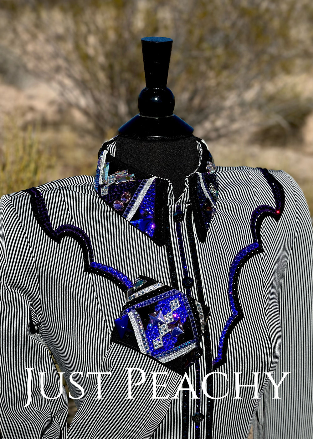 Western horsemanship day shirt by DarDar8 Designs in black, silver and purple