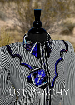 Western horsemanship day shirt by DarDar8 Designs in black, silver and purple