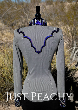 Western horsemanship day shirt by DarDar8 Designs in black, silver and purple