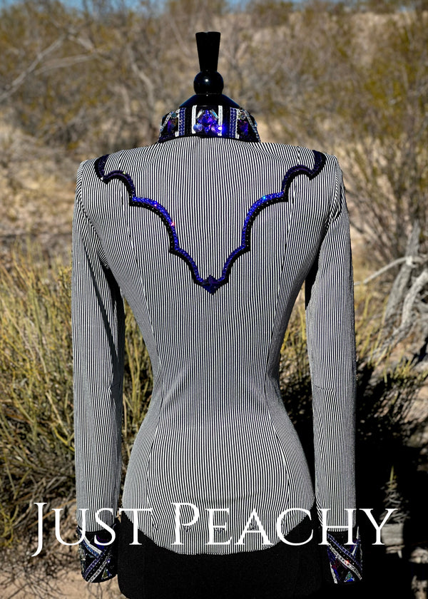 Western horsemanship day shirt by DarDar8 Designs in black, silver and purple