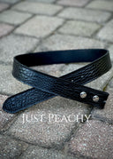 Classic Leather Belts ~ Black Croc