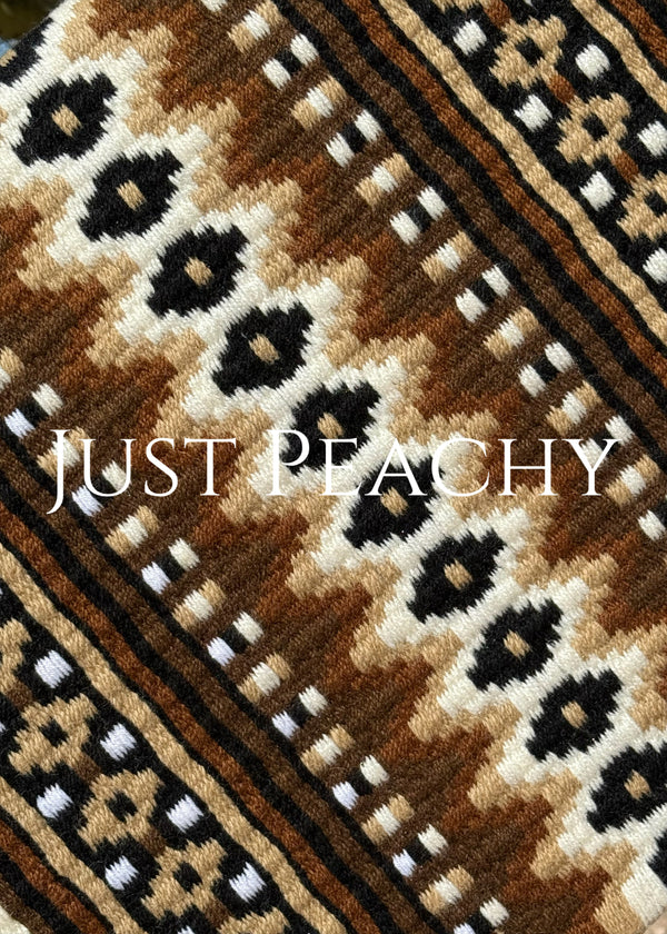 Black chocolate brown tan and cream oversized western show pad - Just Peachy Show Clothing