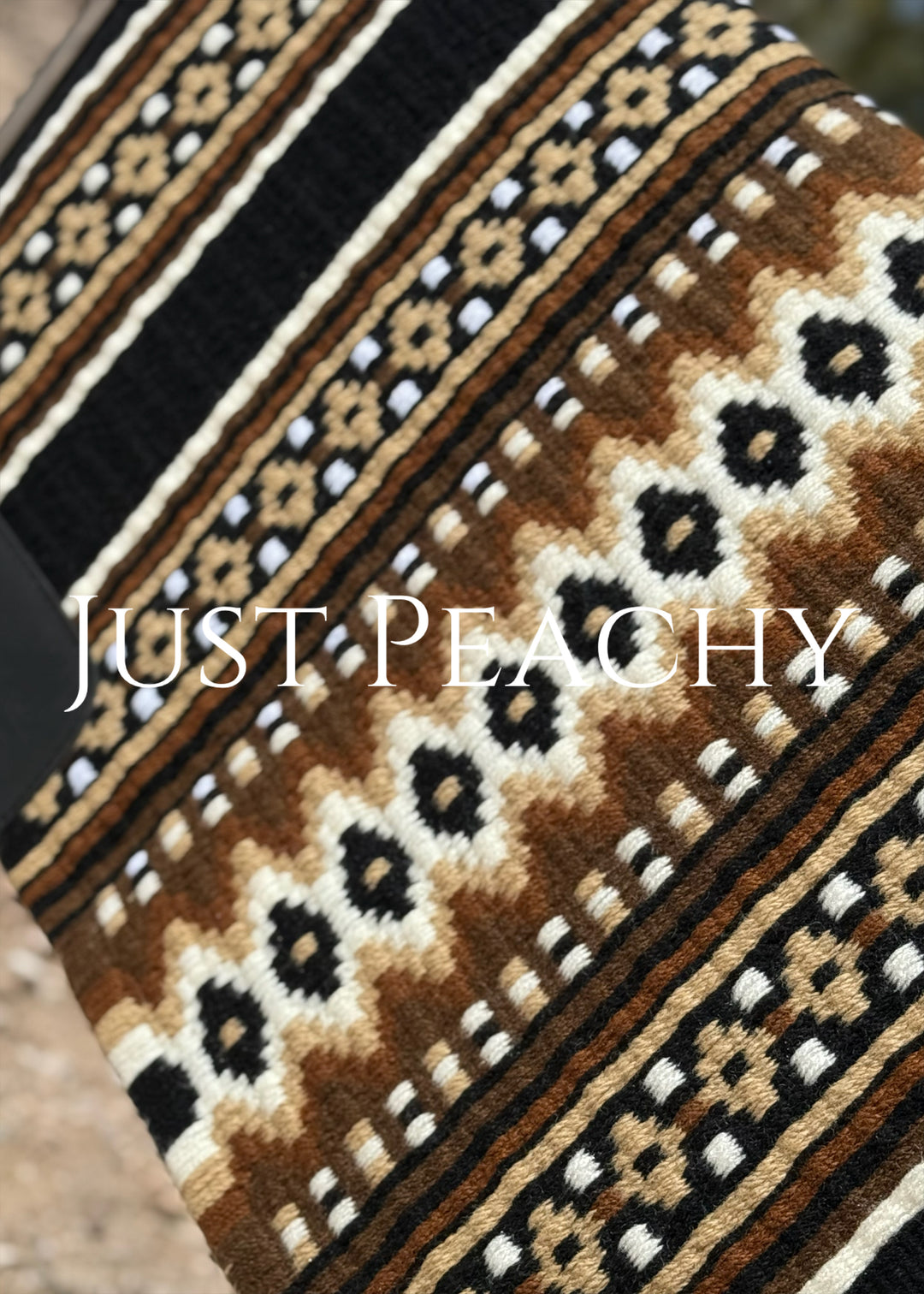 Black chocolate brown tan and cream oversized western show pad - Just Peachy Show Clothing