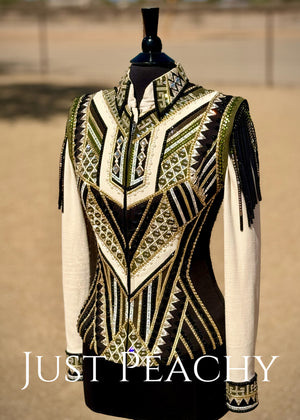 Lindsey James Show Clothing western horse show vest and day shirt set