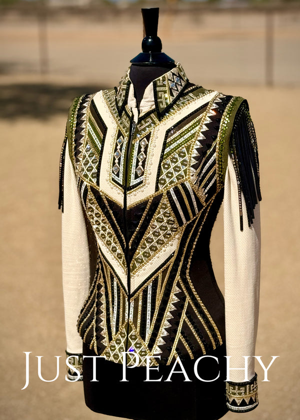 Lindsey James Show Clothing western horse show vest and day shirt set