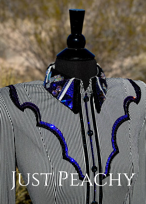 Western horsemanship day shirt by DarDar8 Designs in black, silver and purple