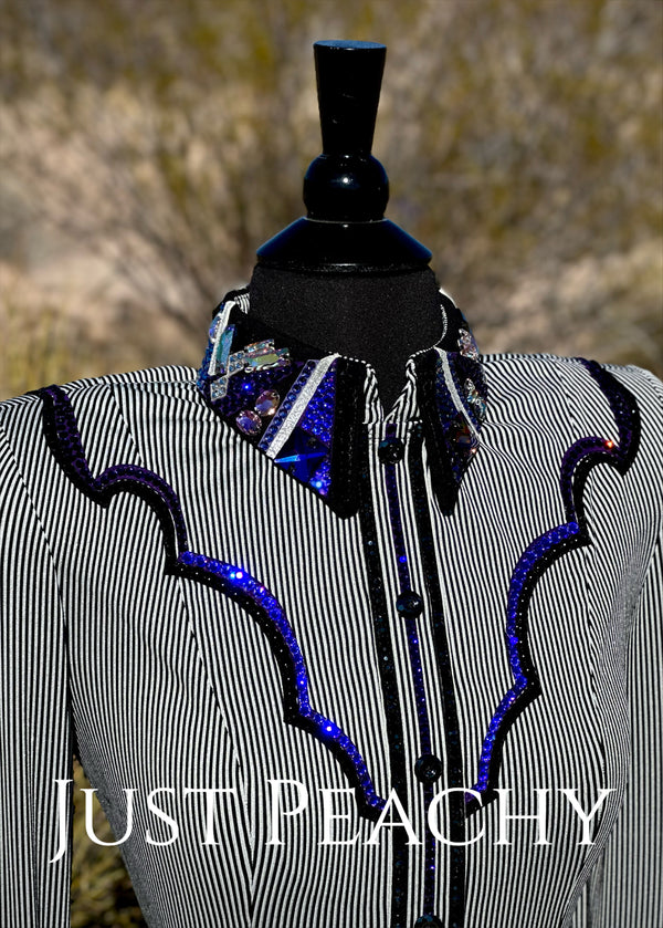 Western horsemanship day shirt by DarDar8 Designs in black, silver and purple