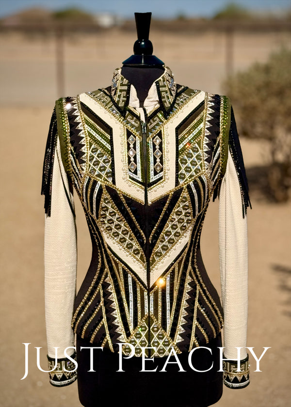 Lindsey James Show Clothing western horse show vest and day shirt set