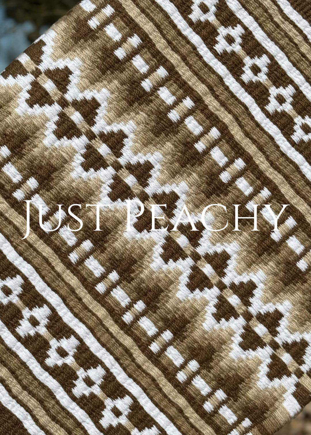 Dark taupe white and tan oversized western show pad - Just Peachy Show Clothing