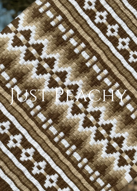 Dark taupe white and tan oversized western show pad - Just Peachy Show Clothing