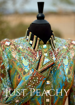 Colorful western horse show shirt by Stella Show Clothing