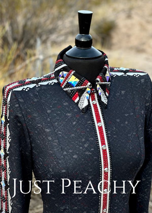 DarDar8 Designs western horsemanship day shirt in black and red