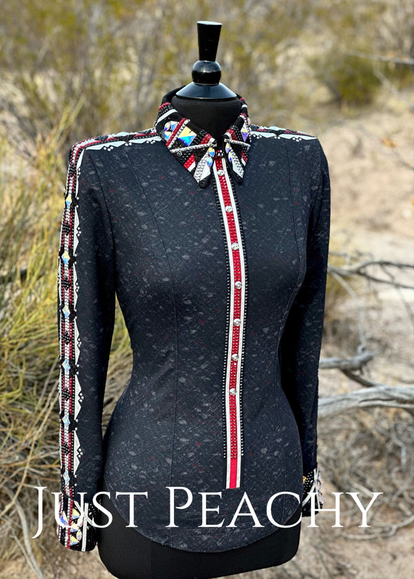 DarDar8 Designs western horsemanship day shirt in black and red