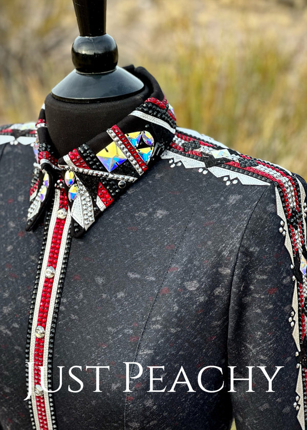 DarDar8 Designs western horsemanship day shirt in black and red