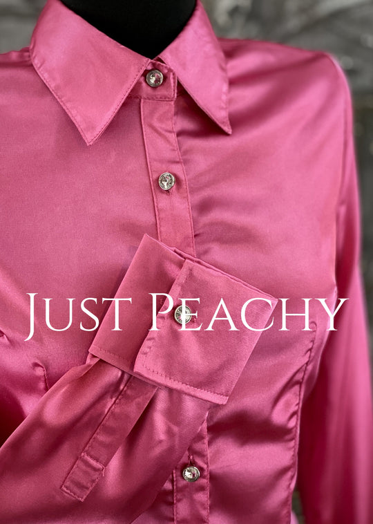Satin Button-Up Show Shirt
