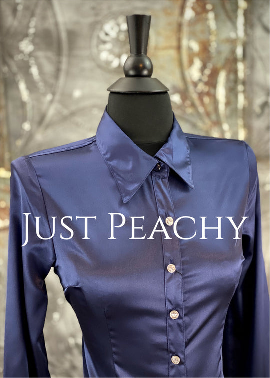 Simply Satin Button-Up Show Shirt