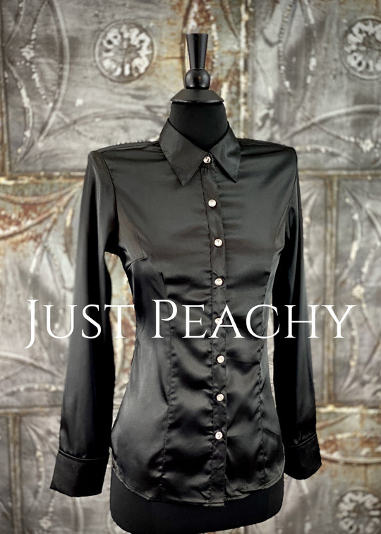 Satin Button-Up Show Shirt