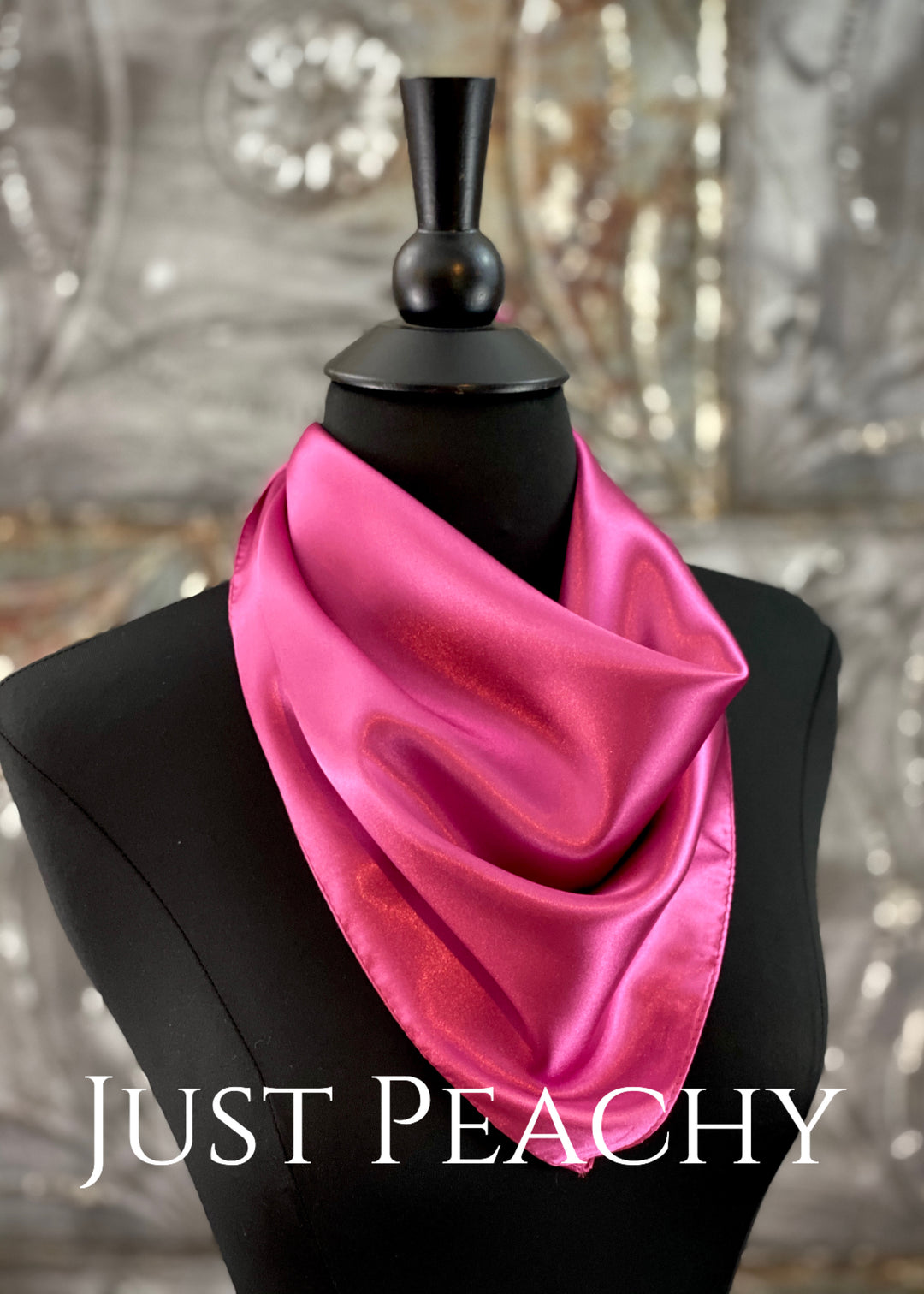 The Just Peachy Silky Solid Show Scarf ~ 23 Inch {Magenta}