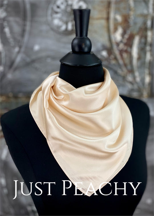 The Just Peachy Silky Solid Show Scarf ~ 23 Inch {Champagne}