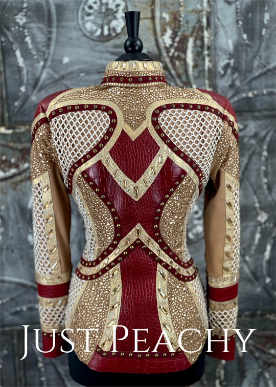 Sand, Gold and Red Showmanship Outfit by Show Grace ~ Ladies Small/Medium