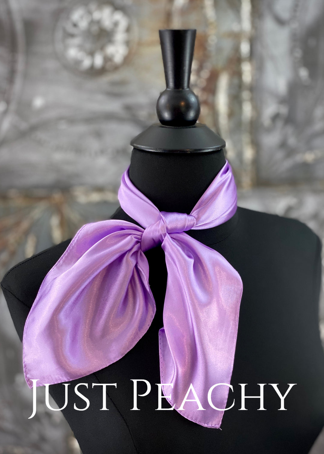 The Just Peachy Silky Solid Show Scarf ~ 23 Inch {Lavender}