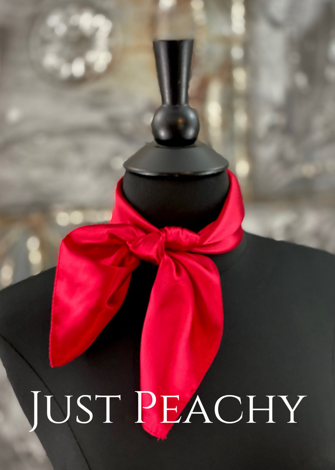 The Just Peachy Silky Solid Show Scarf ~ 23 Inch {Deep Red}