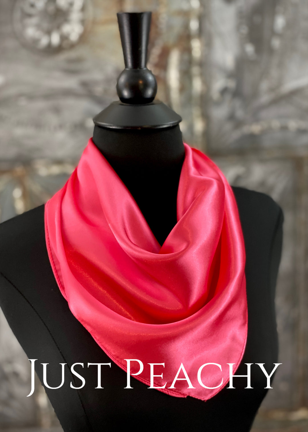 The Just Peachy Silky Solid Show Scarf ~ 23 Inch {Flamingo}