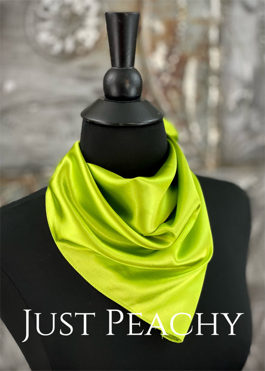 The Just Peachy Silky Solid Show Scarf ~ 23 Inch {Lime}