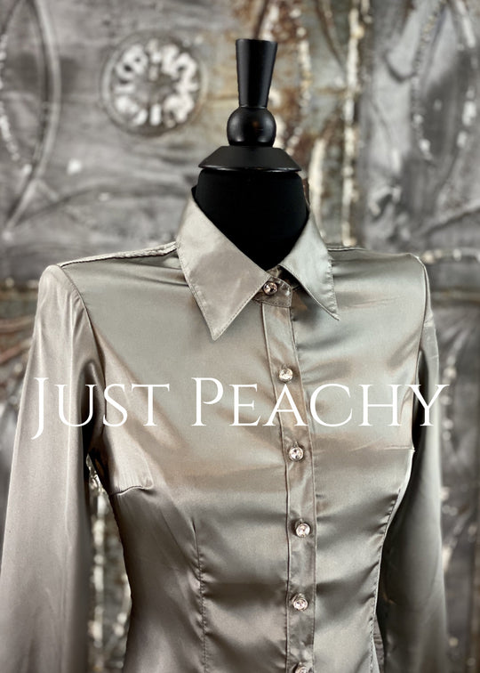 Satin Button-Up Show Shirt
