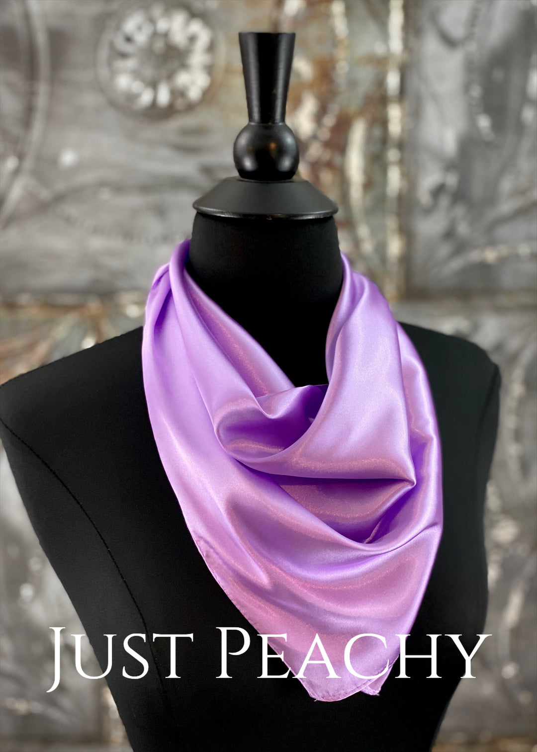 The Just Peachy Silky Solid Show Scarf ~ 23 Inch {Lavender}