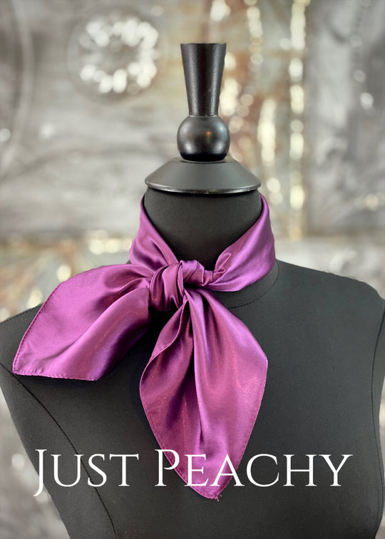 The Just Peachy Silky Solid Show Scarf ~ 23 Inch {Aubergine}