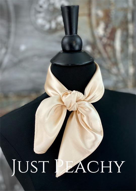 The Just Peachy Silky Solid Show Scarf ~ 23 Inch {Champagne}