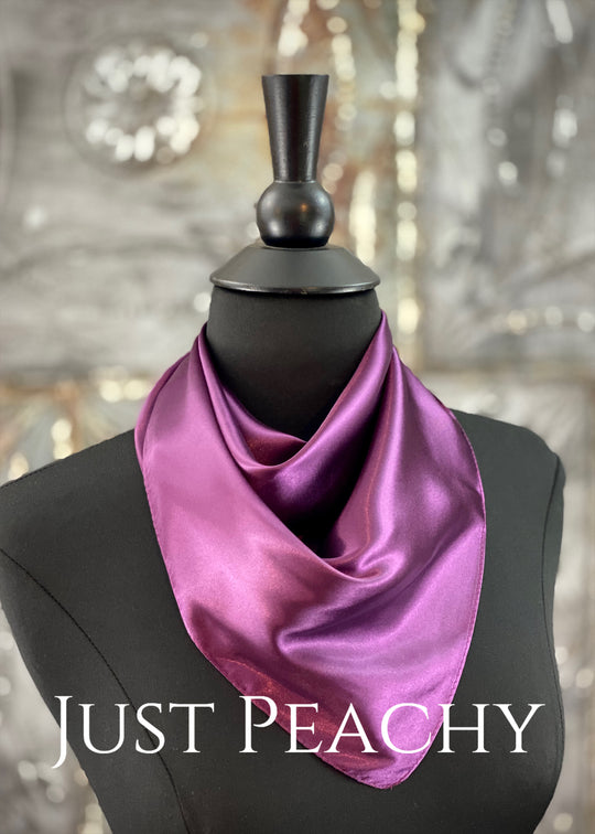 The Just Peachy Silky Solid Show Scarf ~ 23 Inch {Aubergine}