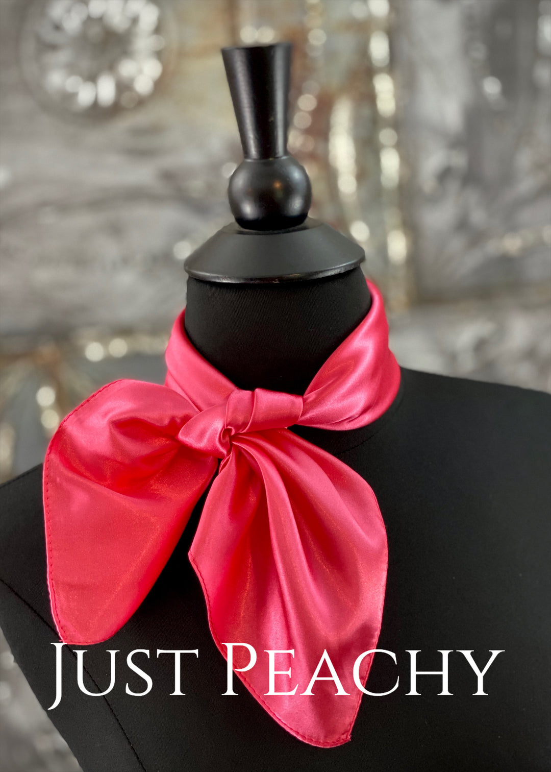 The Just Peachy Silky Solid Show Scarf ~ 23 Inch {Flamingo}