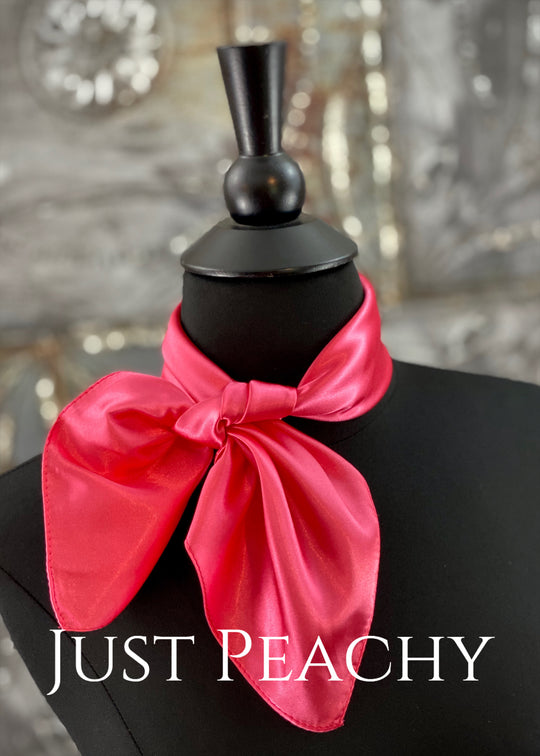 The Just Peachy Silky Solid Show Scarf ~ 23 Inch {Flamingo}