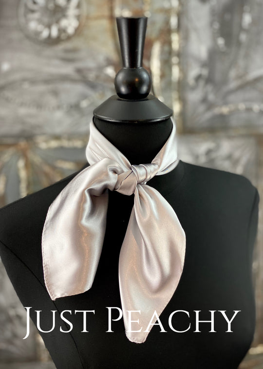 The Just Peachy Silky Solid Show Scarf ~ 23 Inch {Gray}