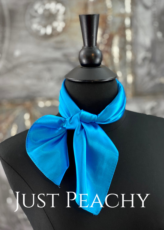 The Just Peachy Silky Solid Show Scarf ~ 23 Inch {Turquoise}