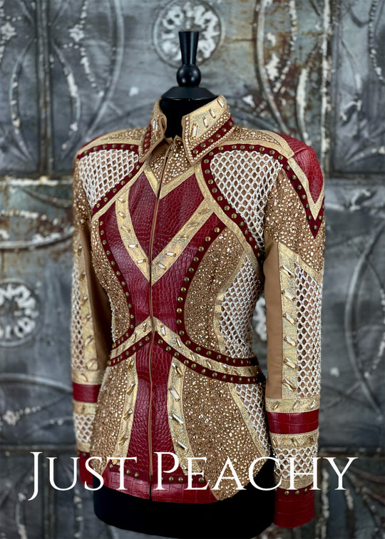 Sand, Gold and Red Showmanship Outfit by Show Grace ~ Ladies Small/Medium