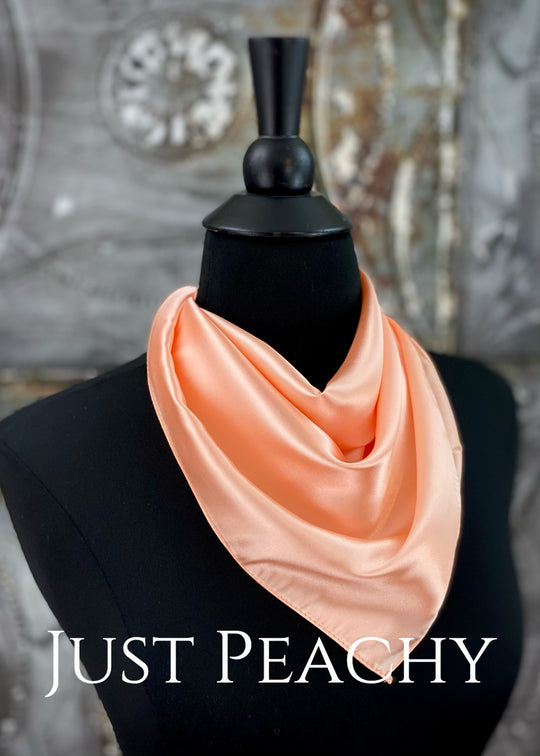 The Just Peachy Silky Solid Show Scarf ~ 23 Inch {Peach}